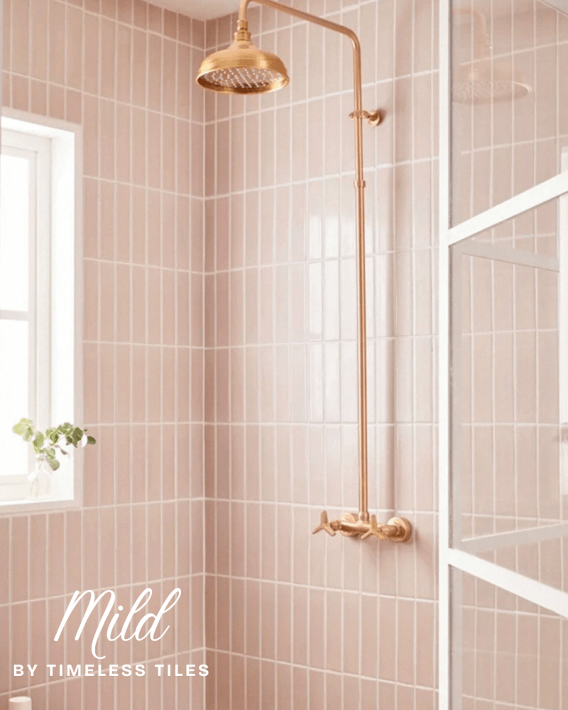 โมเสคสีพาสเทล TIMELESS TILES รุ่น MILD 29.8X19.8 ซม. สีชมพูพีช ผิวเงา_5